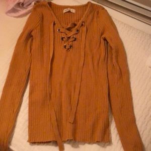 Hollister tie up sweater